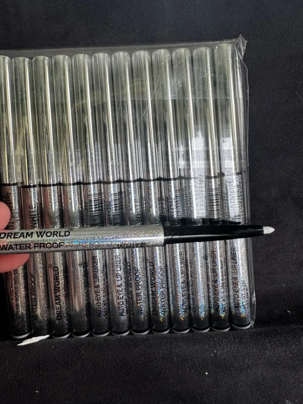 Silver Glitter Liquid Eyeliner Pen - Waterproof set of 12‎